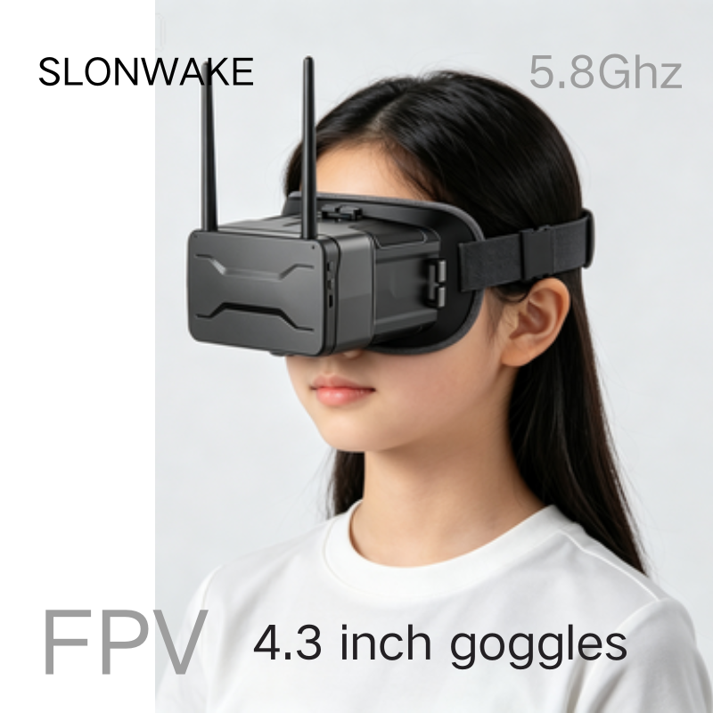 Fpv Drone Goggles - 5.8G FPVゴーグル 4.3インチ 480*272ピクセル デュアルアンテナ 取り外し可能